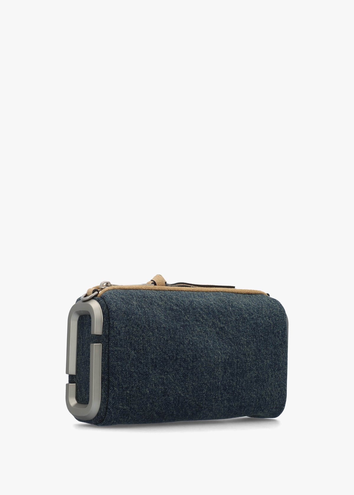 The Denim Suede Snapshot Dark Wash Indigo Shoulder Bag