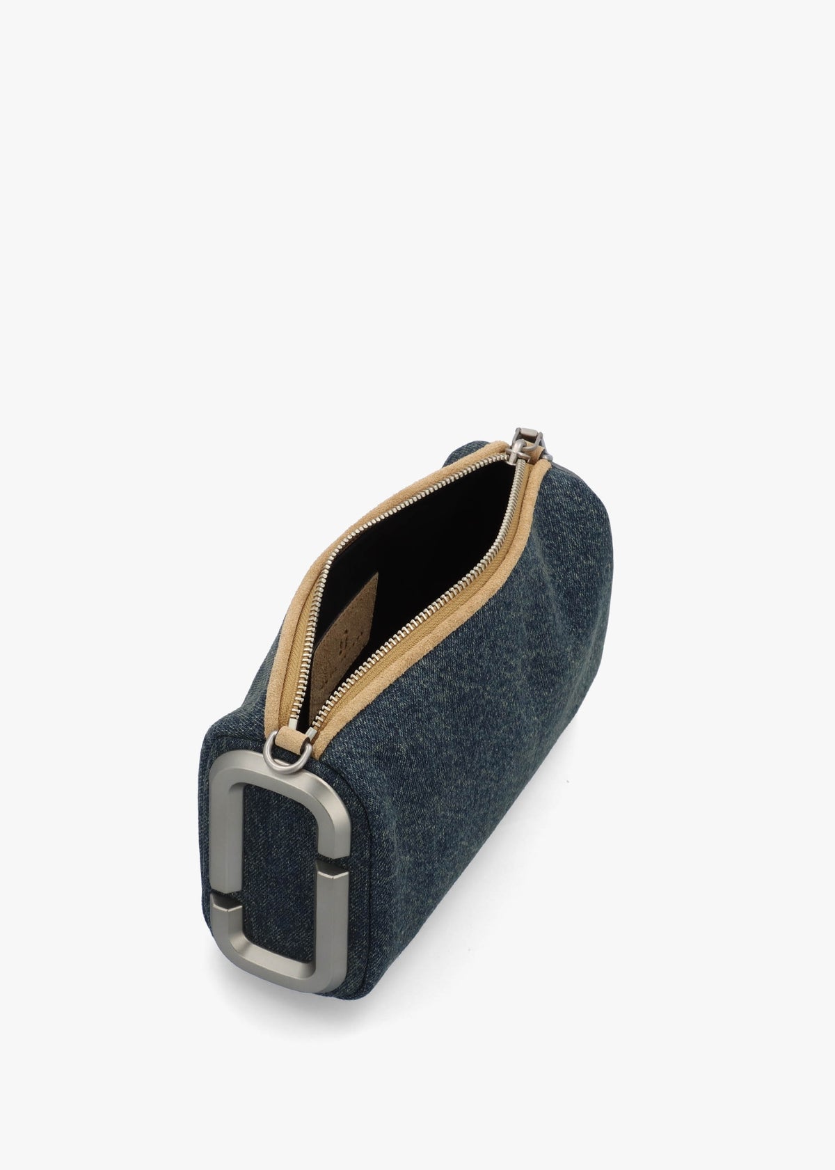 The Denim Suede Snapshot Dark Wash Indigo Shoulder Bag