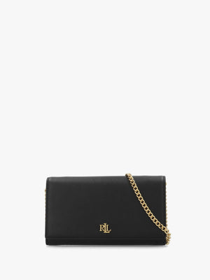 Medium Adair II Black Leather Wallet On A Chain