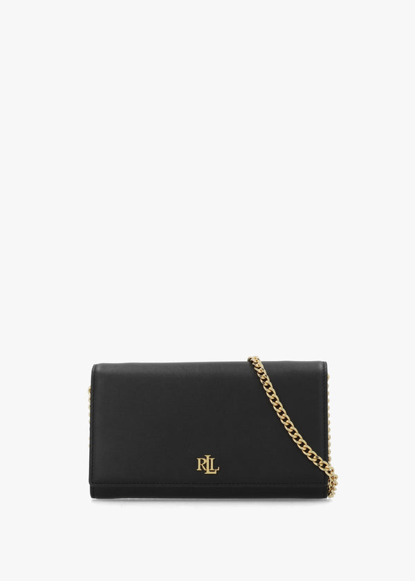 Medium Adair II Black Leather Wallet On A Chain