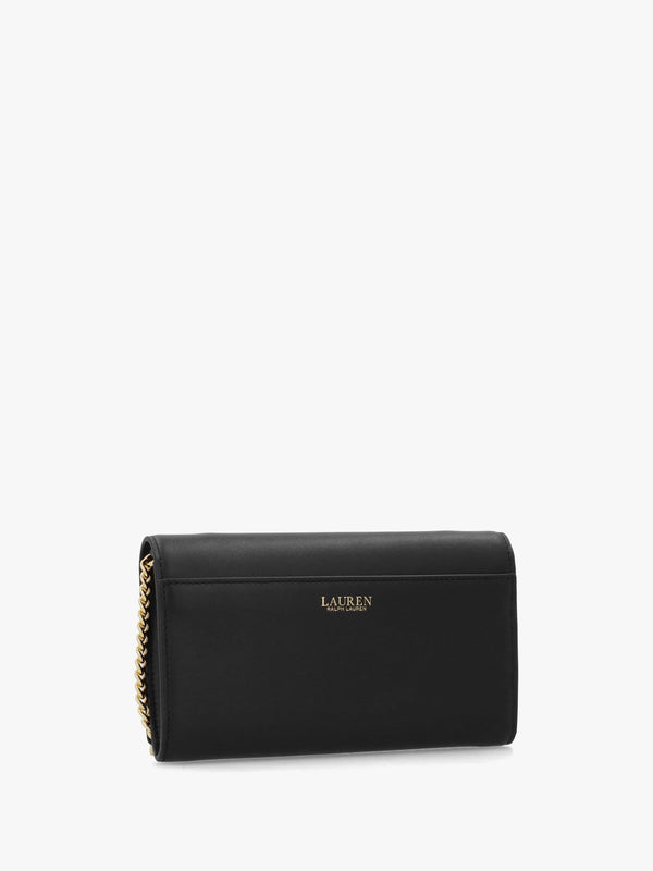 Medium Adair II Black Leather Wallet On A Chain
