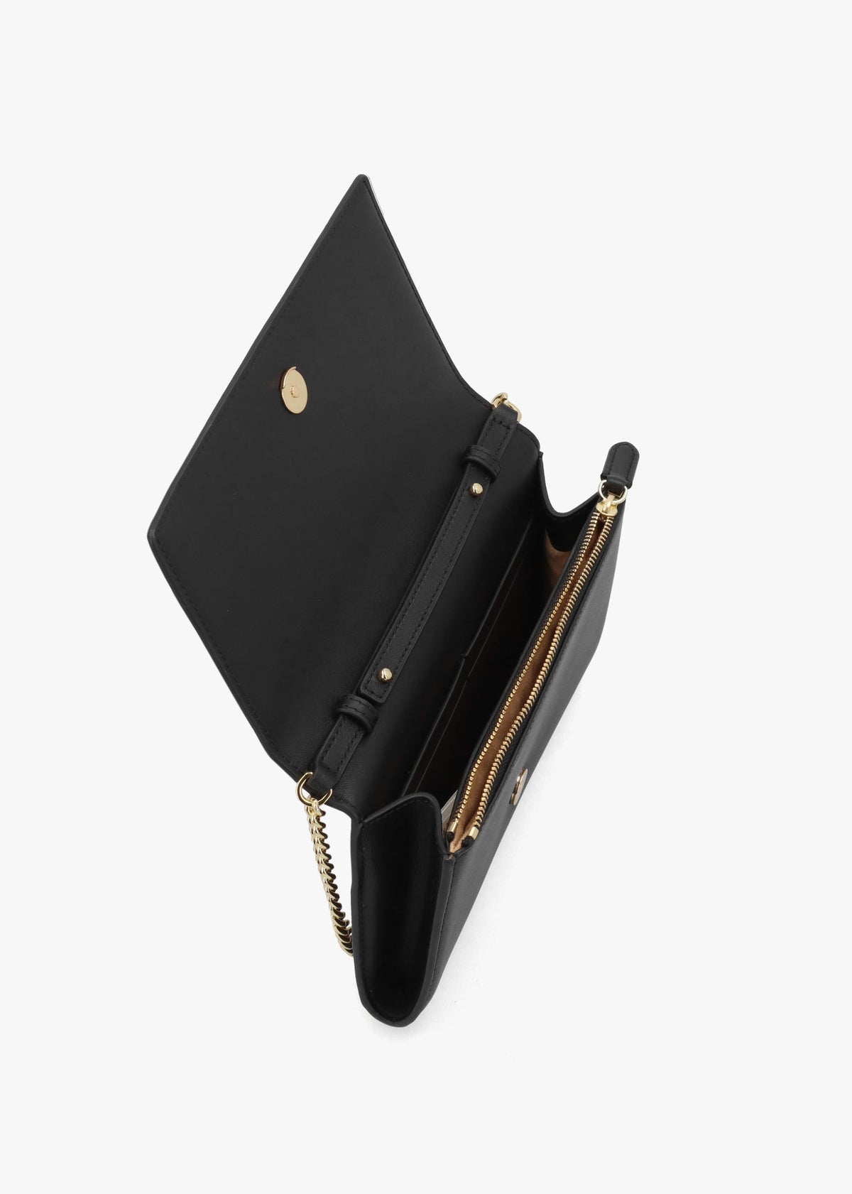 Medium Adair II Black Leather Wallet On A Chain