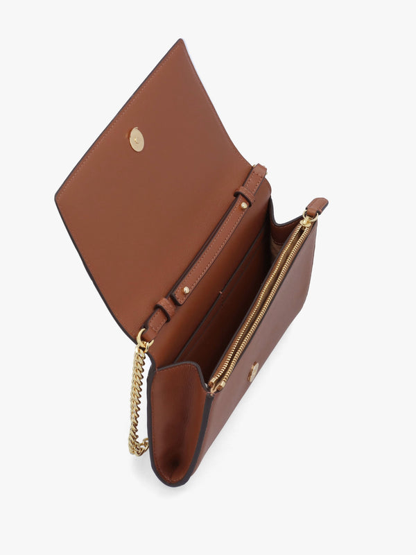 Medium Adair II Lauren Tan Leather Wallet On A Chain