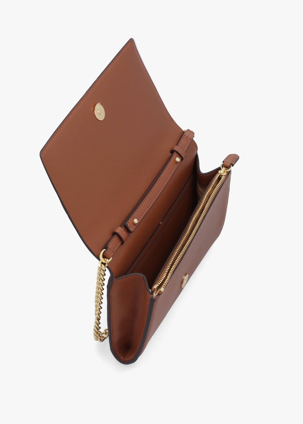Medium Adair II Lauren Tan Leather Wallet On A Chain