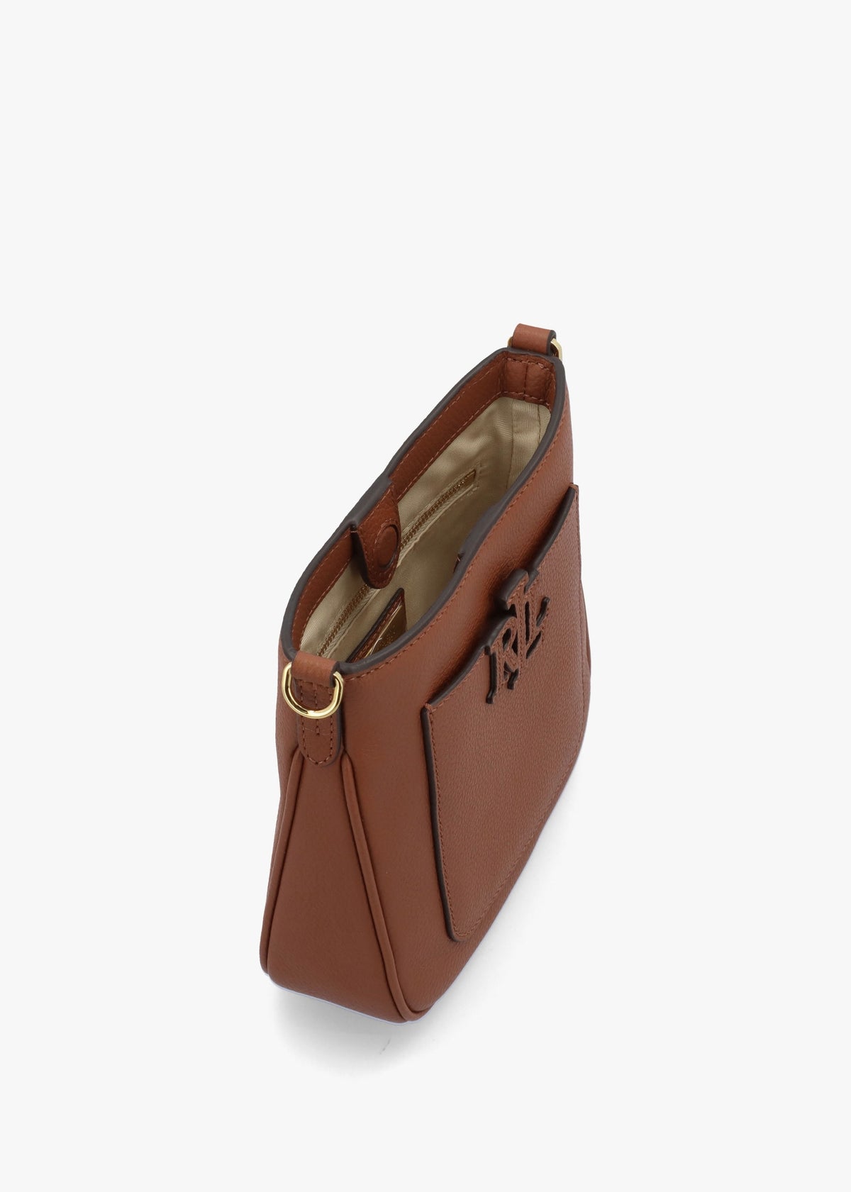 Small Cameryn Lauren Tan Leather Cross-Body Bag