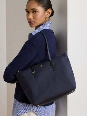 Medium Keaton 26 Navy Nylon Tote Bag