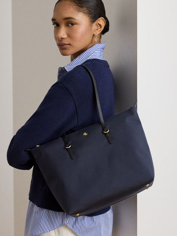 Medium Keaton 26 Navy Nylon Tote Bag