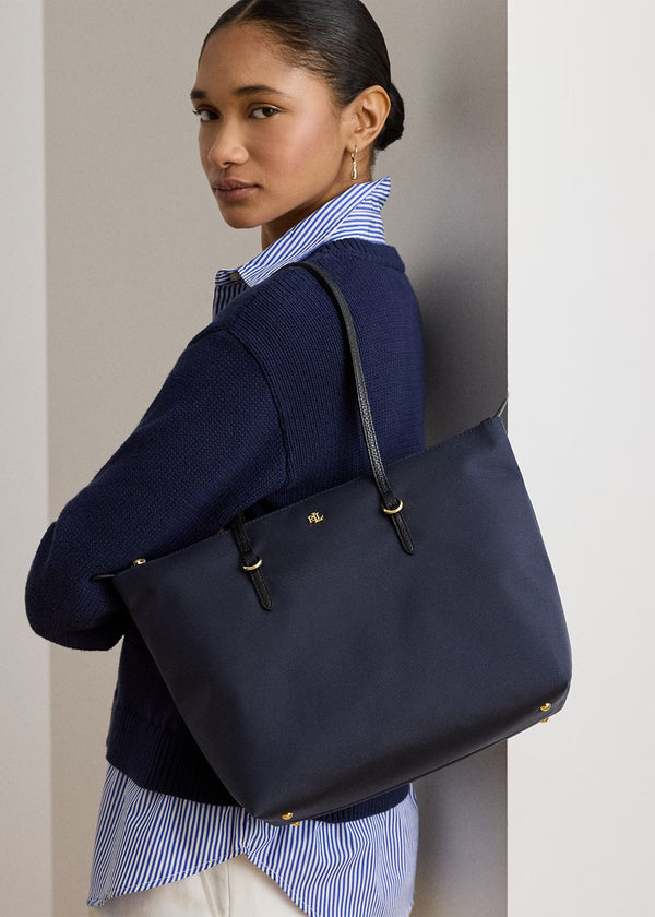 Medium Keaton 26 Navy Nylon Tote Bag