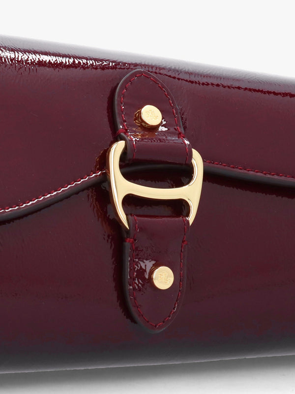 Medium Tasha East-West Red Patent Leather Shoulder Bag