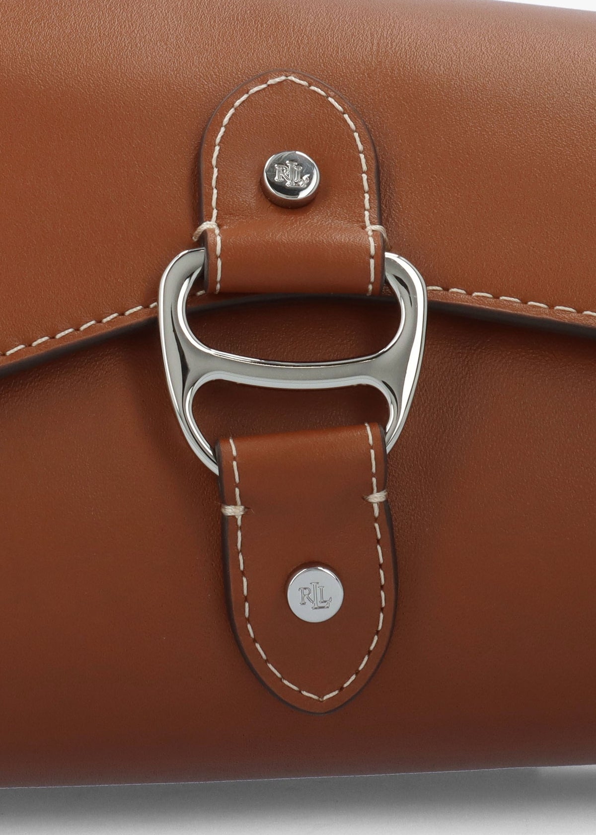 Medium Tasha East-West Lauren Tan Leather Shoulder Bag