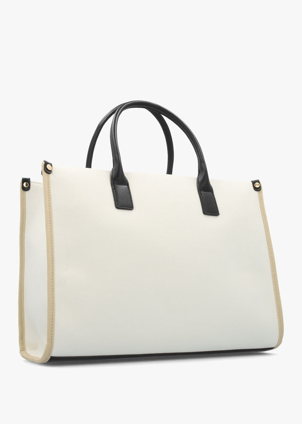 Acantha Ecru Nero Shopper Bag