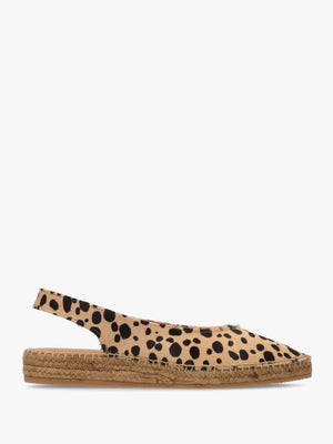 Jalmond Cheetah Pony Hair Sling Back Espadrilles