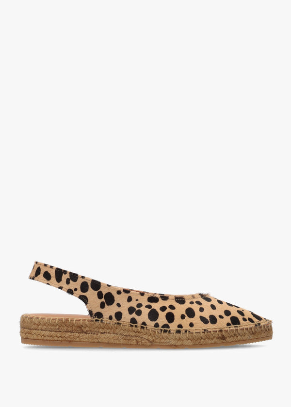 Jalmond Cheetah Pony Hair Sling Back Espadrilles