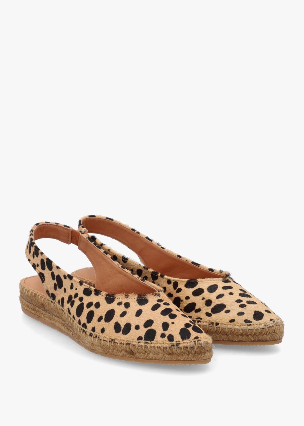 Jalmond Cheetah Pony Hair Sling Back Espadrilles