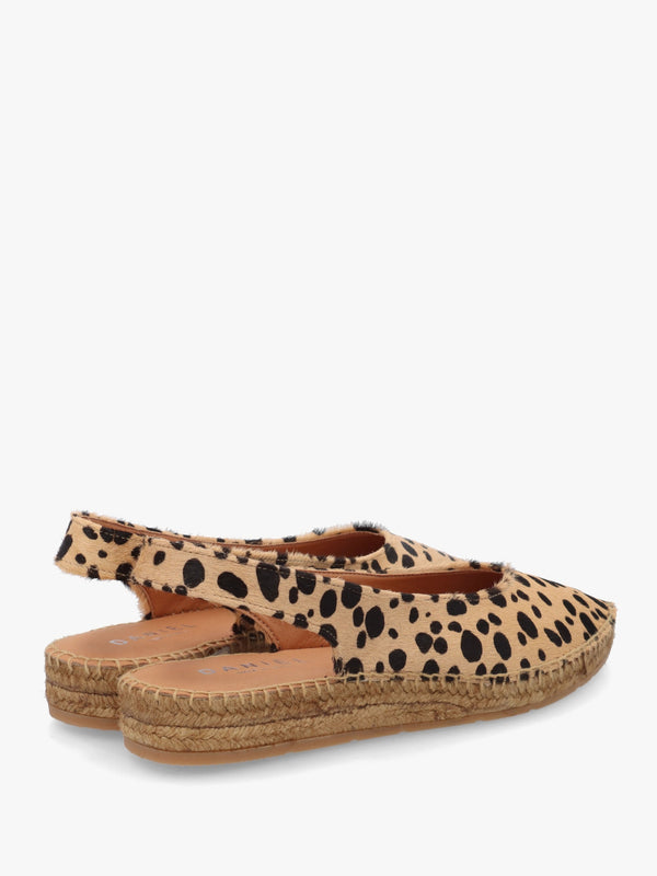 Jalmond Cheetah Pony Hair Sling Back Espadrilles