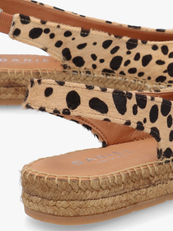 Jalmond Cheetah Pony Hair Sling Back Espadrilles