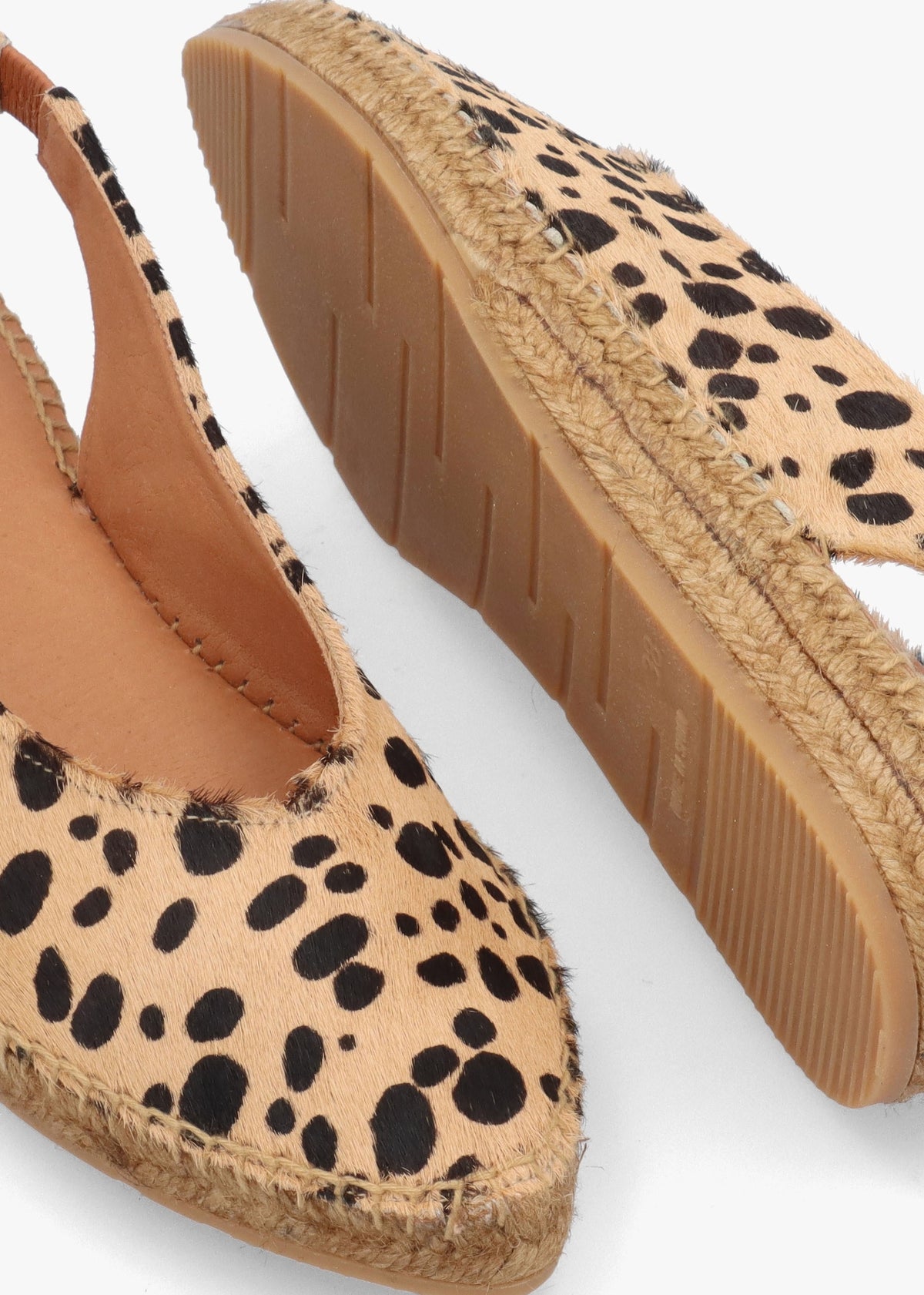 Jalmond Cheetah Pony Hair Sling Back Espadrilles