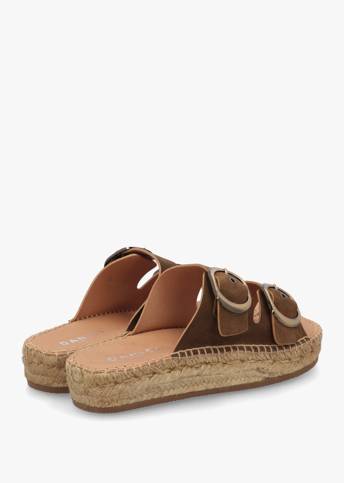 Jander Brown Suede Flatform Espadrille Mules