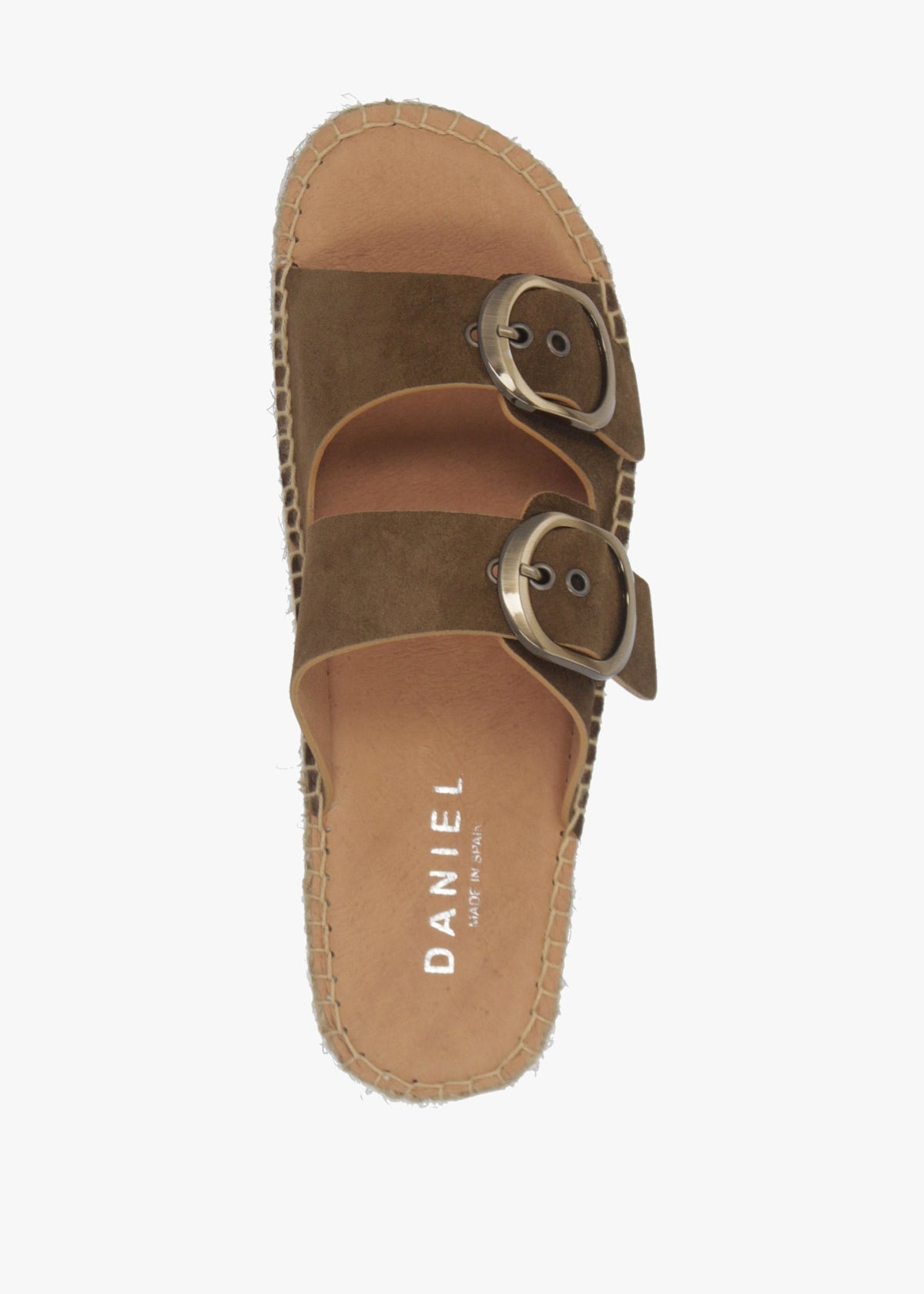Jander Brown Suede Flatform Espadrille Mules