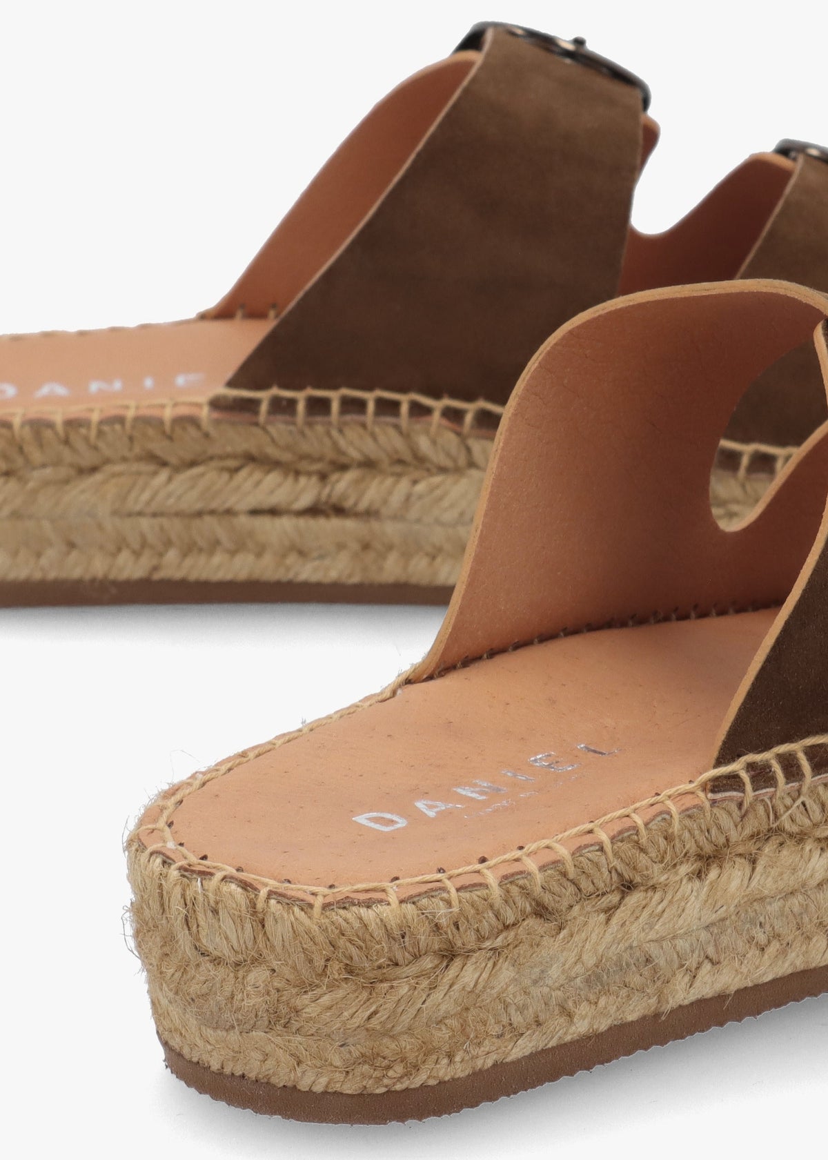 Jander Brown Suede Flatform Espadrille Mules
