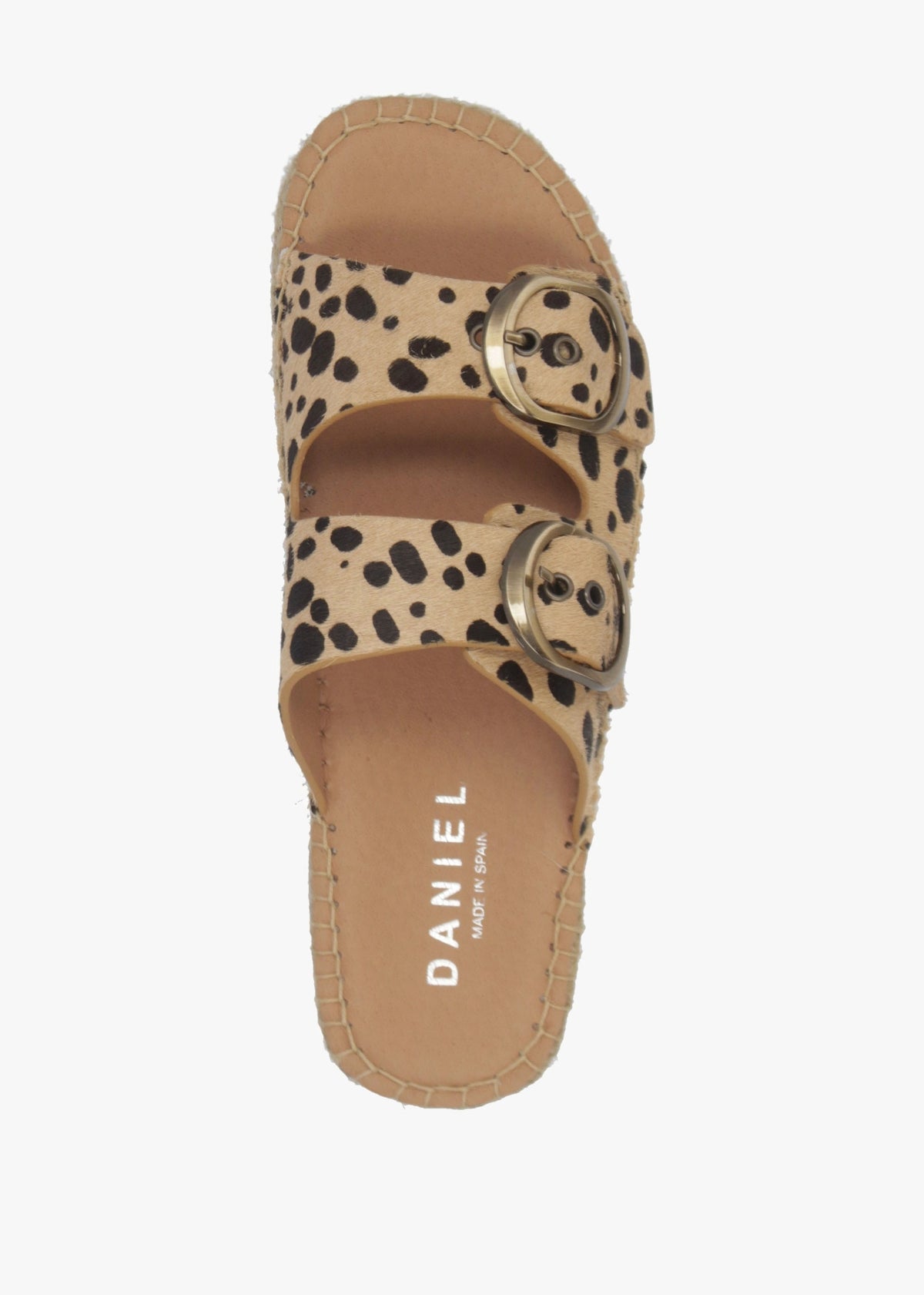 Jander Cheetah Pony Hair Flatform Espadrille Mules