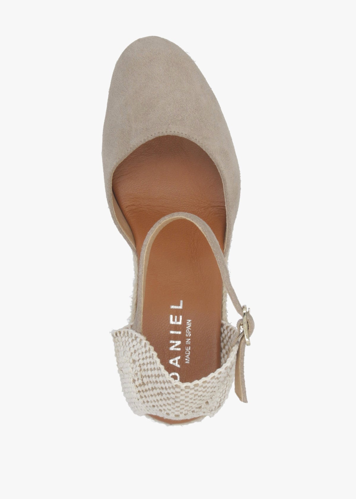 Jassy Beige Suede Mid Wedge Espadrilles