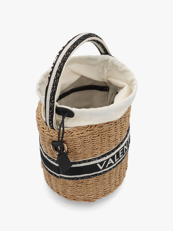Boho Naturale Nero Woven Bucket Bag