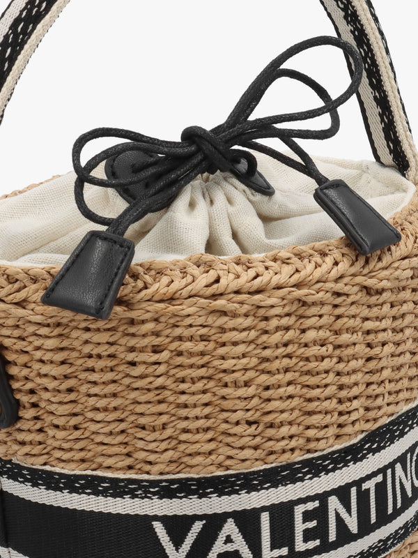 Boho Naturale Nero Woven Bucket Bag