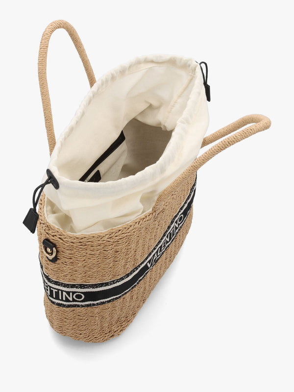 Boho Naturale Nero Woven Shopper Bag