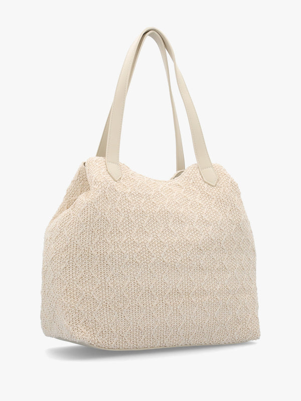 Courmayeur Ecru Woven Shopper Bag