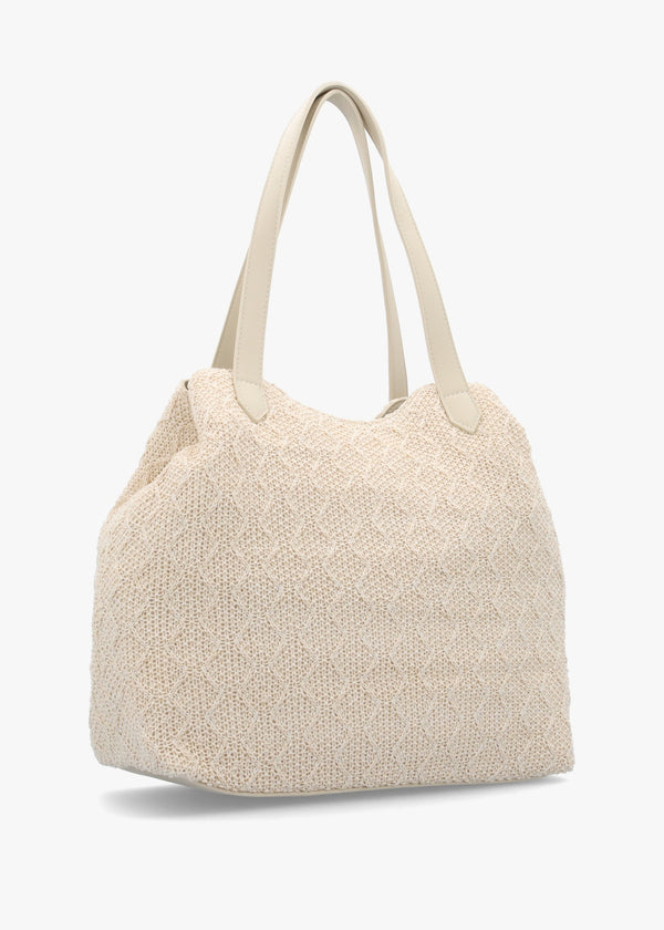 Courmayeur Ecru Woven Shopper Bag