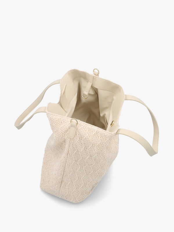 Courmayeur Ecru Woven Shopper Bag