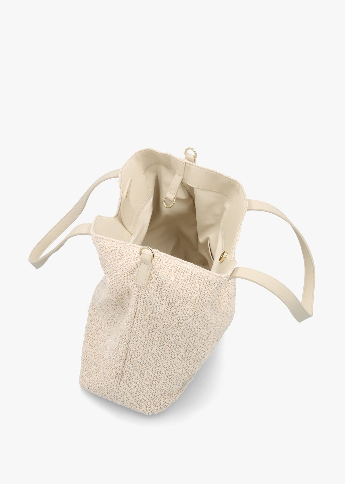 Courmayeur Ecru Woven Shopper Bag
