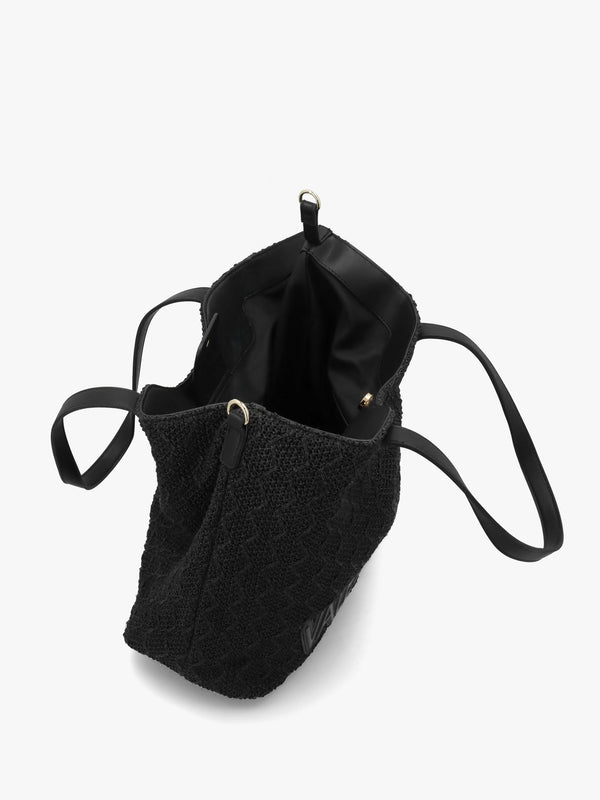 Courmayeur Nero Woven Shopper Bag