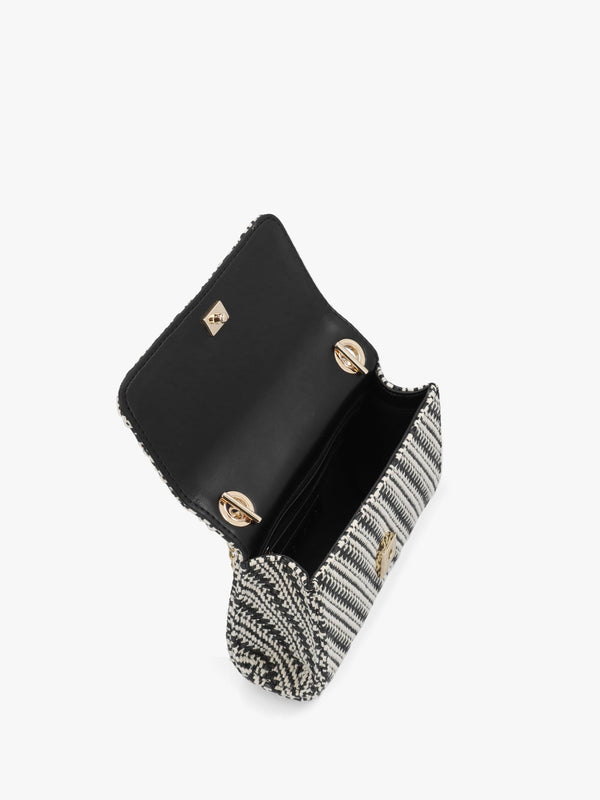 Divina Summer Nero Multi Woven Shoulder Bag