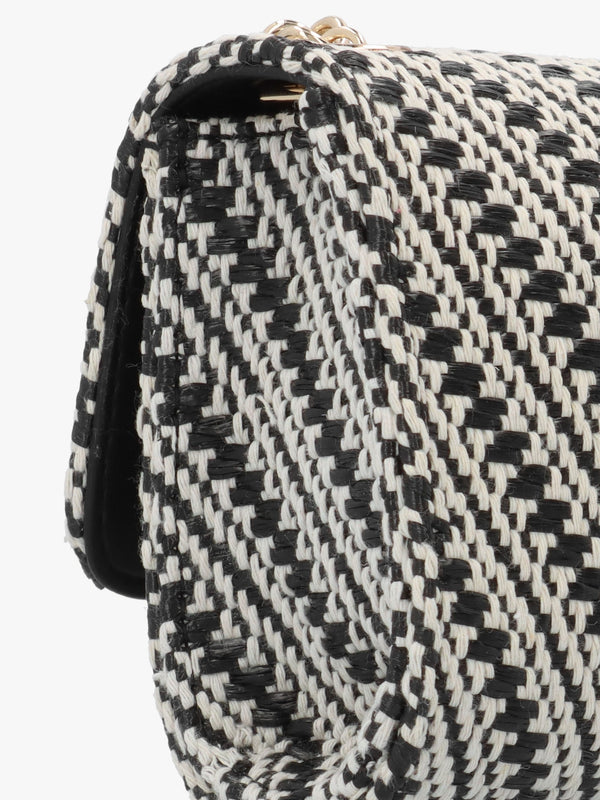 Divina Summer Nero Multi Woven Shoulder Bag