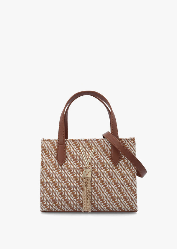Divina Summer Cuoio Multi Woven Shopper Bag