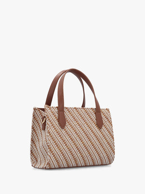 Divina Summer Cuoio Multi Woven Shopper Bag