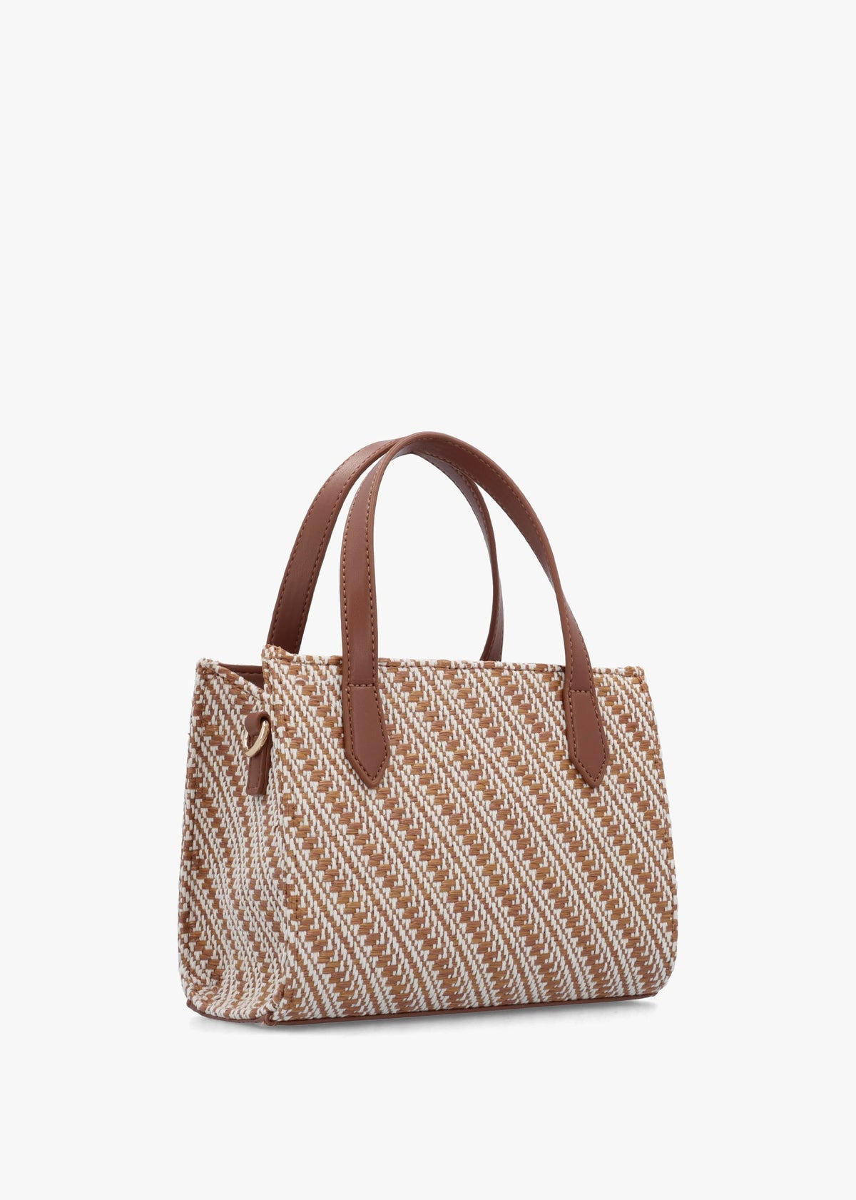 Divina Summer Cuoio Multi Woven Shopper Bag