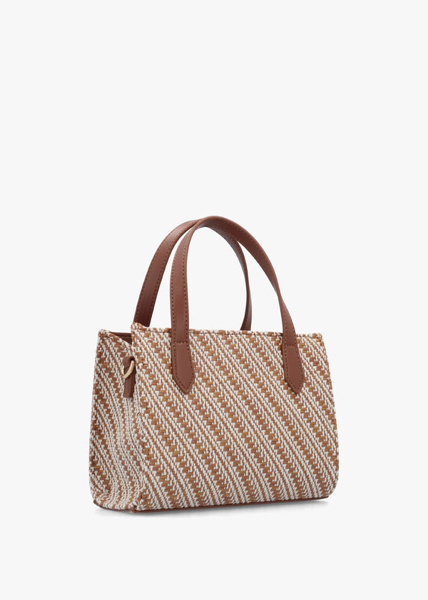 Divina Summer Cuoio Multi Woven Shopper Bag
