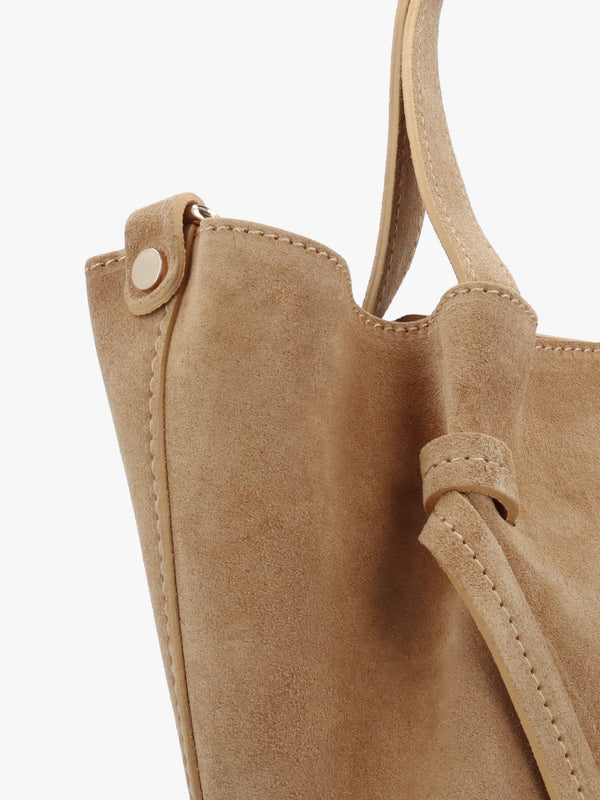 Intote Tan Suede Tote Bag