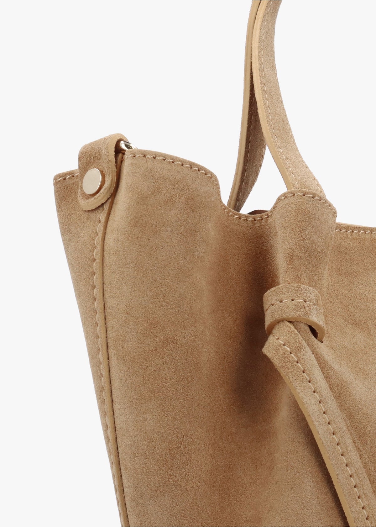 Intote Tan Suede Tote Bag
