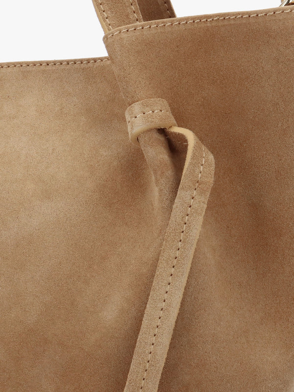 Intote Tan Suede Tote Bag