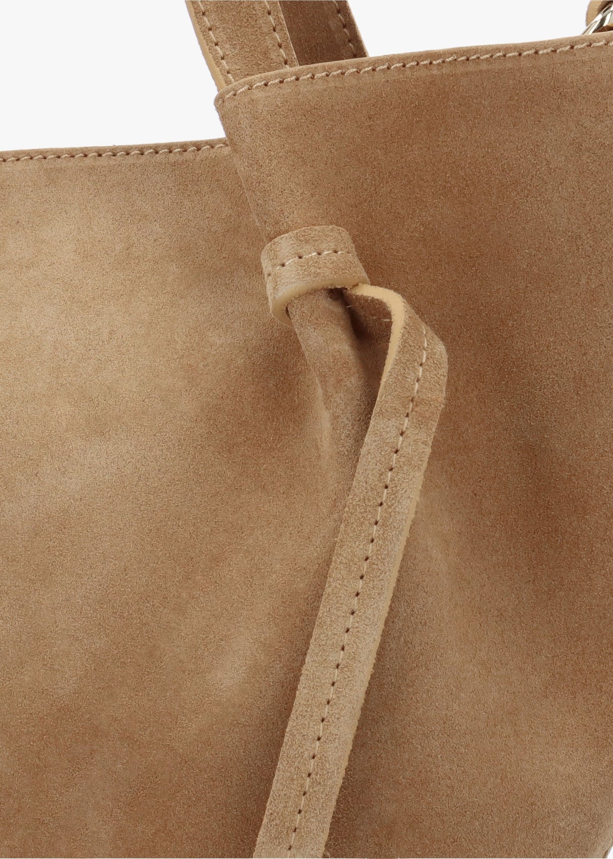 Intote Tan Suede Tote Bag