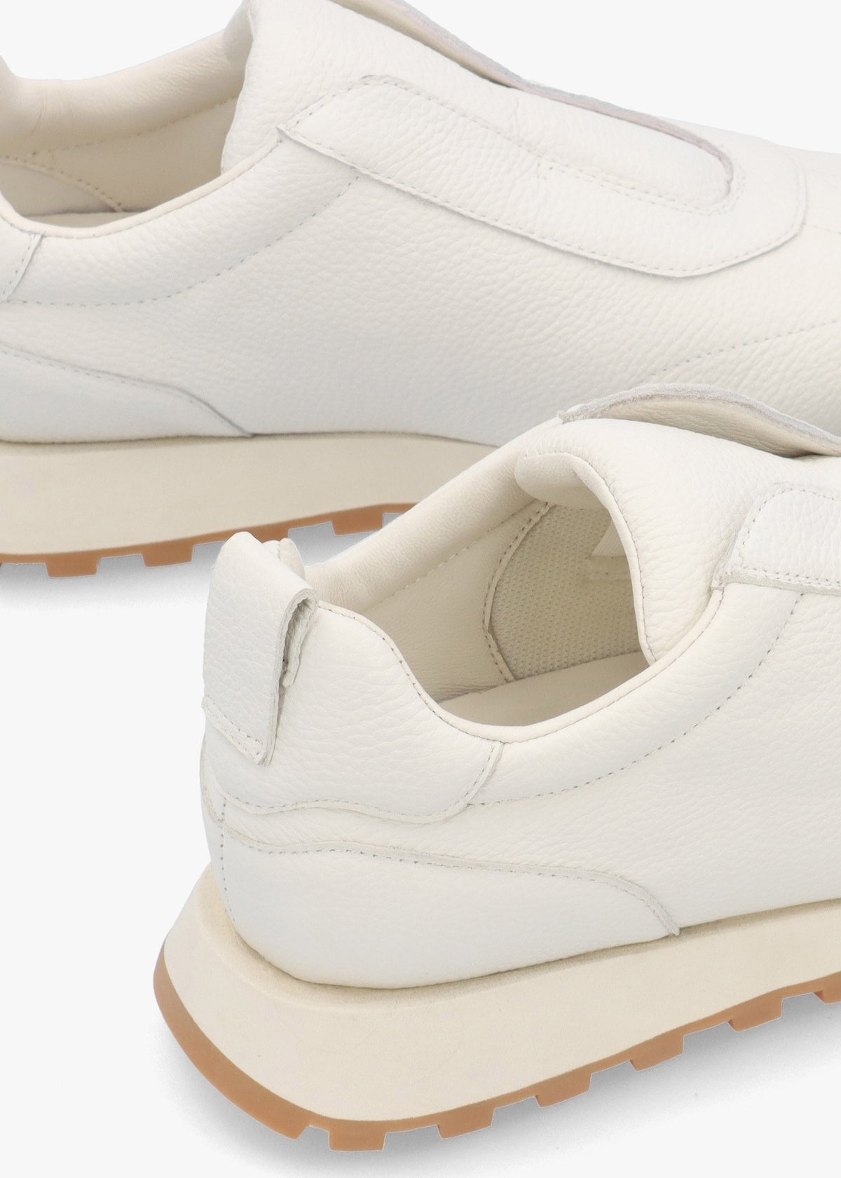Aslip White Leather Trainers