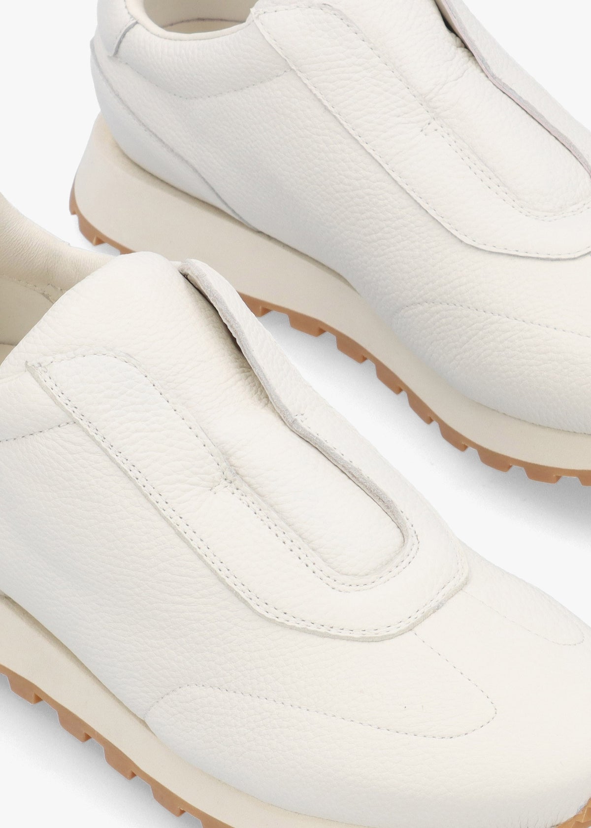 Aslip White Leather Trainers