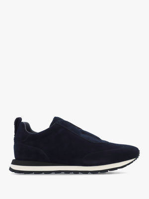 Aslip Navy Suede Trainers