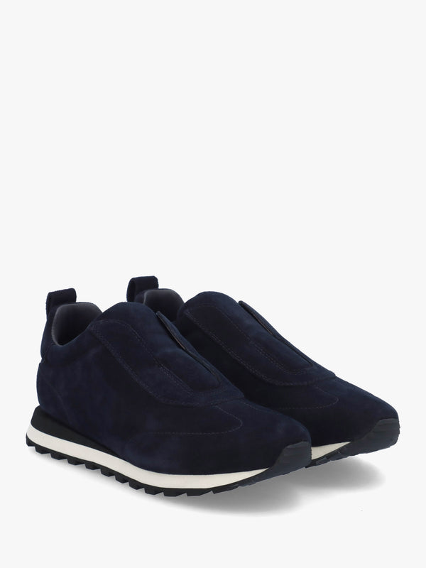 Aslip Navy Suede Trainers