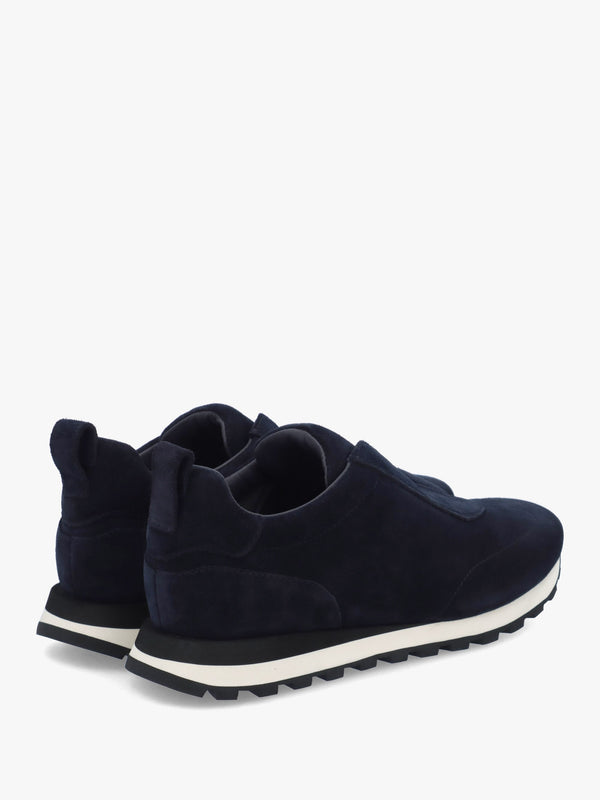 Aslip Navy Suede Trainers