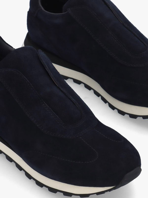 Aslip Navy Suede Trainers
